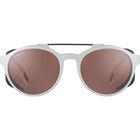 LEANDRO GLACIER, Matte White with Matte Dark Gunmetal Metal Insert-Mineral Polarized Drivers Gradient Cat 2 to 3, hi-res image number null